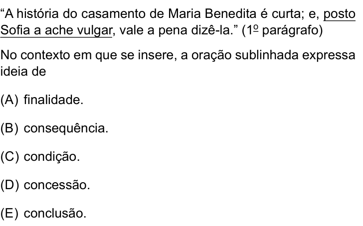 Questão 10 no caderno Conhecimentos Específicos da UNESP 2023