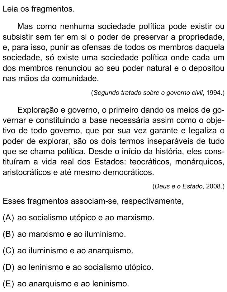 Questão 24 no caderno Conhecimentos Específicos da UNESP 2023