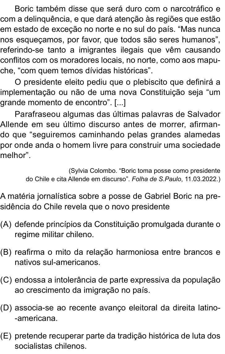 Questão 27 no caderno Conhecimentos Específicos da UNESP 2023