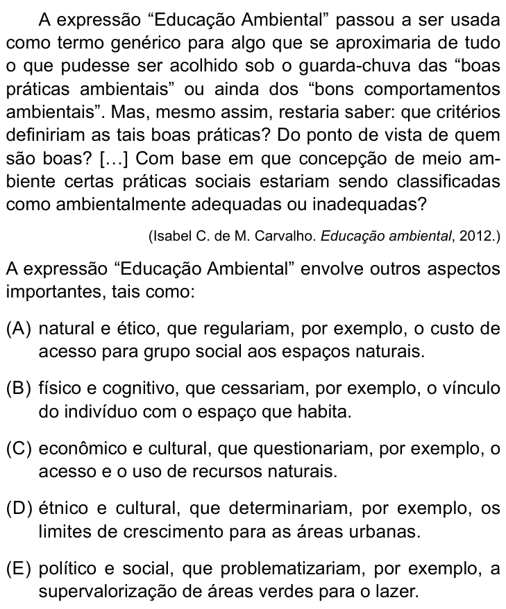 Questão 36 no caderno Conhecimentos Específicos da UNESP 2023