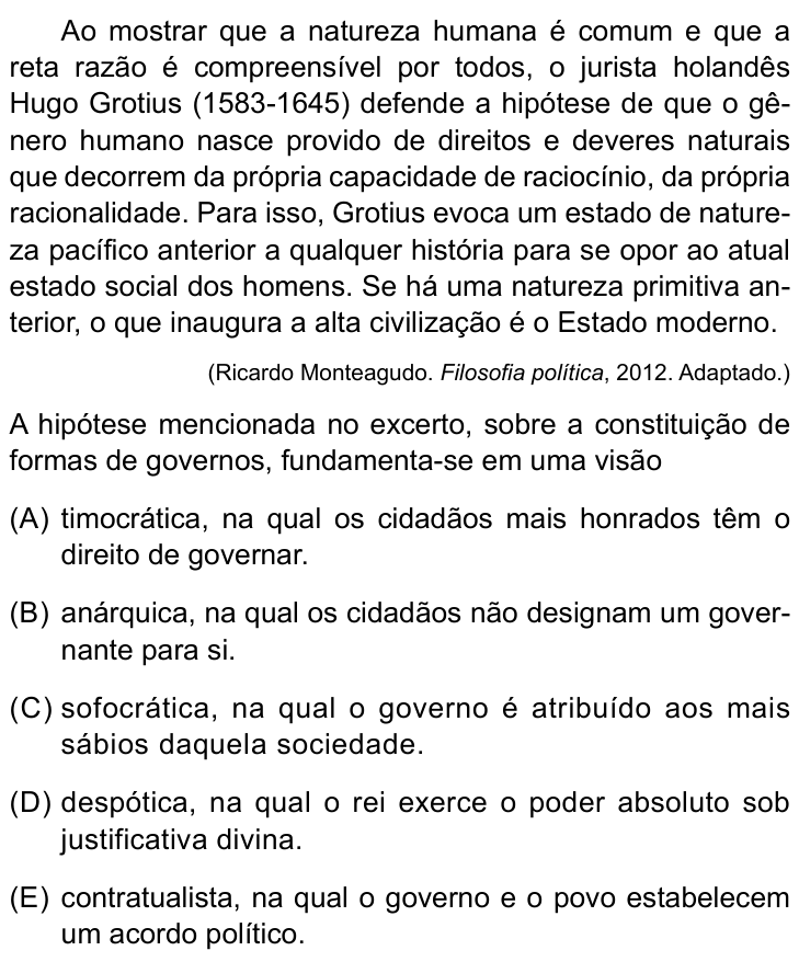 Questão 39 no caderno Conhecimentos Específicos da UNESP 2023