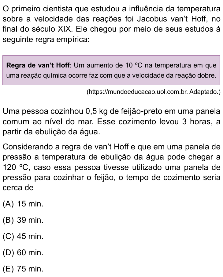 Questão 47 no caderno Conhecimentos Específicos da UNESP 2023