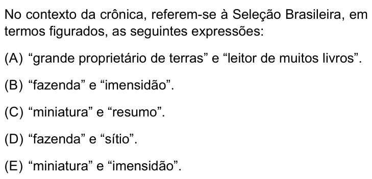 Questão 2 no caderno Conhecimentos Gerais da UNESP 2024