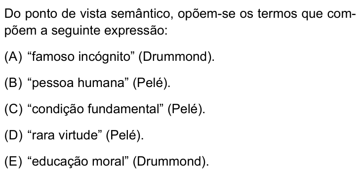 Questão 4 no caderno Conhecimentos Gerais da UNESP 2024