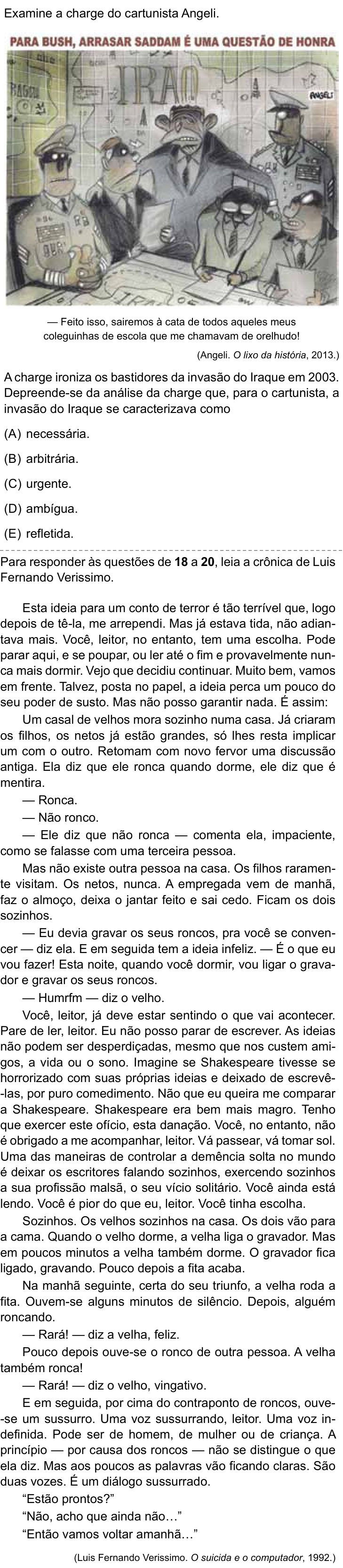 Questão 17 no caderno Conhecimentos Gerais da UNESP 2024