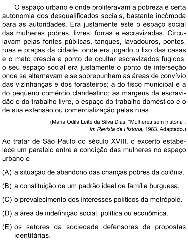 Questão 34 no caderno Conhecimentos Gerais da UNESP 2024