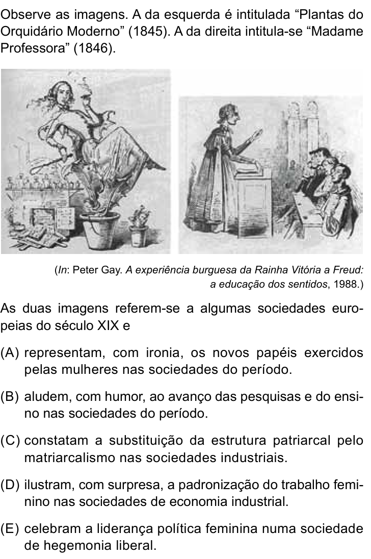 Questão 37 no caderno Conhecimentos Gerais da UNESP 2024