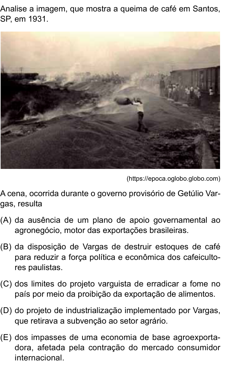 Questão 39 no caderno Conhecimentos Gerais da UNESP 2024
