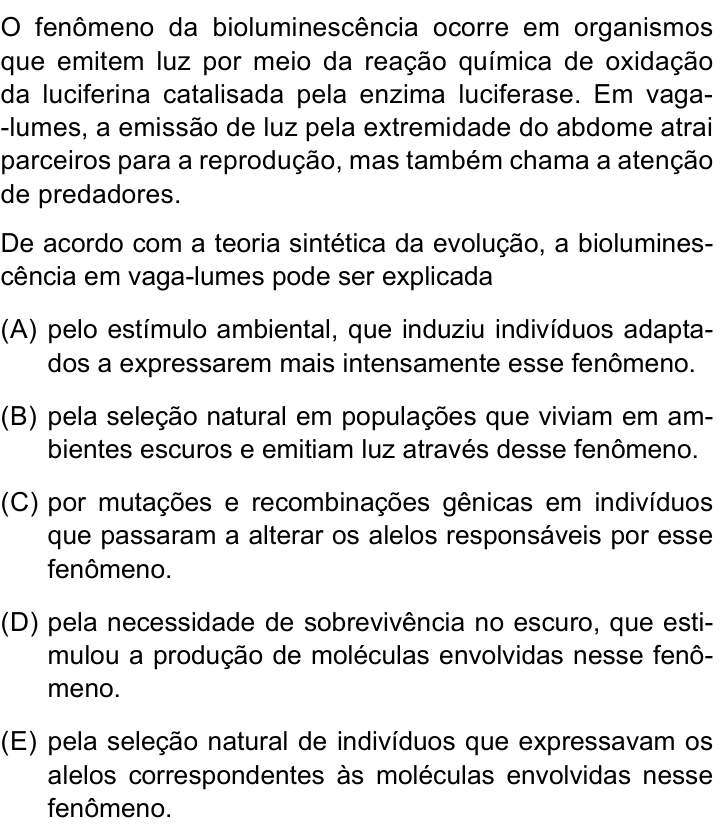 Questão 63 no caderno Conhecimentos Gerais da UNESP 2024
