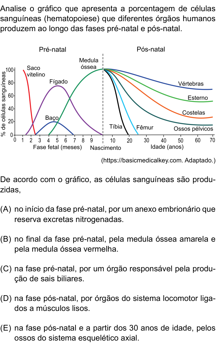 Questão 65 no caderno Conhecimentos Gerais da UNESP 2024