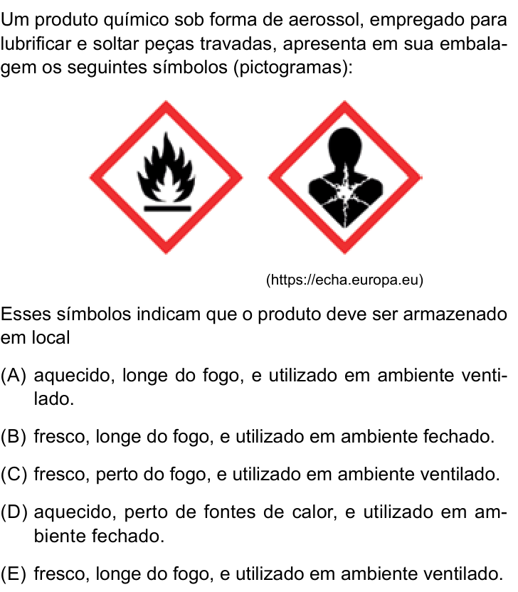Questão 70 no caderno Conhecimentos Gerais da UNESP 2024