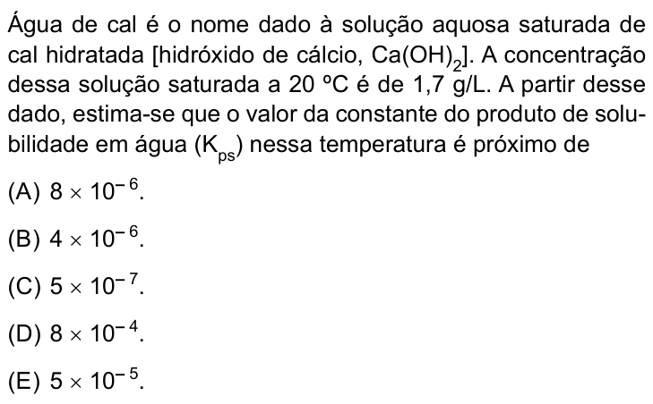 Questão 74 no caderno Conhecimentos Gerais da UNESP 2024