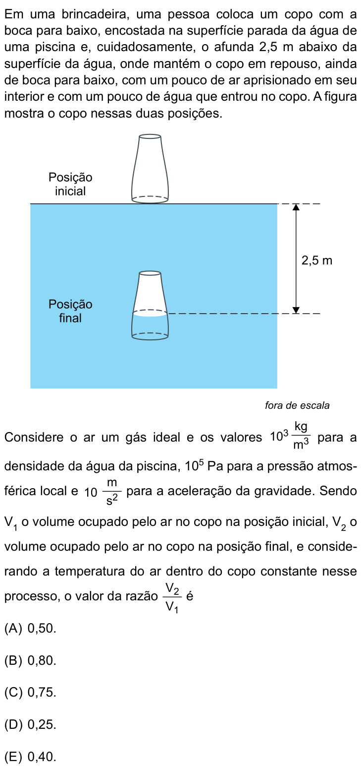 Questão 78 no caderno Conhecimentos Gerais da UNESP 2024