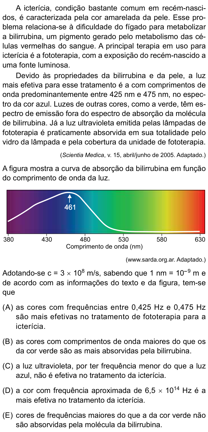 Questão 80 no caderno Conhecimentos Gerais da UNESP 2024