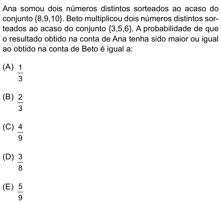 Questão 87 no caderno Conhecimentos Gerais da UNESP 2024