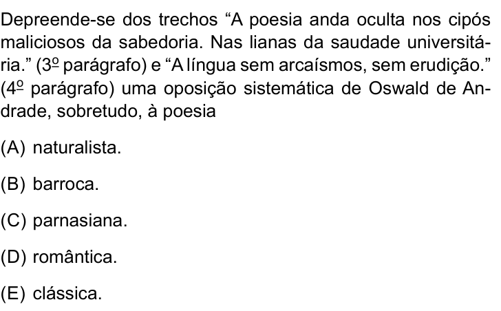 Questão 10 no caderno Conhecimentos Gerais da UNESP 2025
