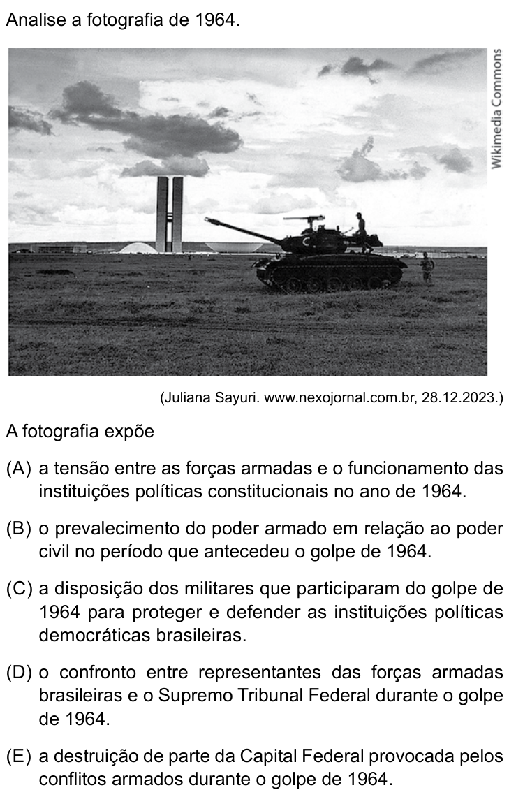 Questão 40 no caderno Conhecimentos Gerais da UNESP 2025