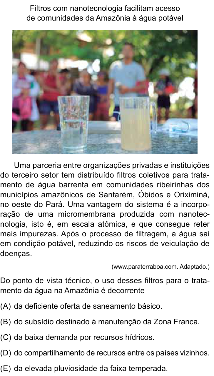 Questão 46 no caderno Conhecimentos Gerais da UNESP 2025