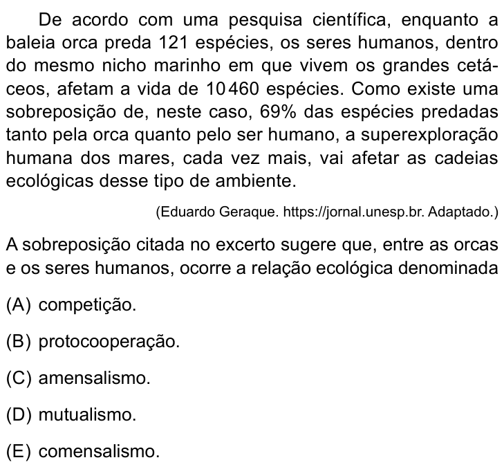 Questão 61 no caderno Conhecimentos Gerais da UNESP 2025