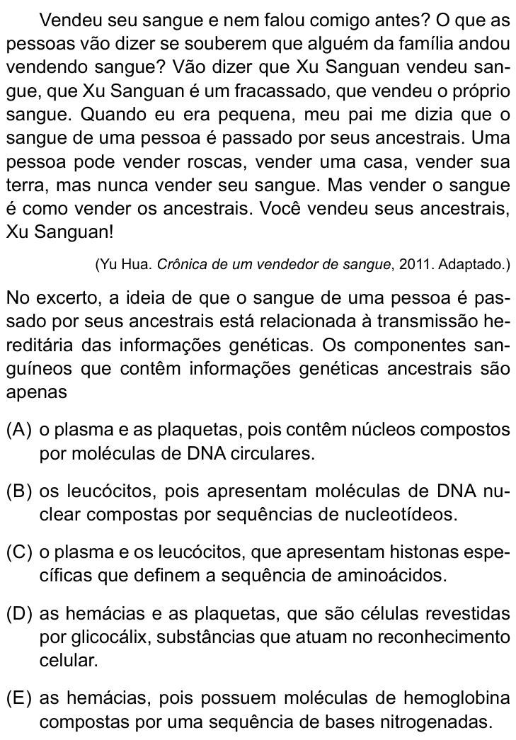 Questão 64 no caderno Conhecimentos Gerais da UNESP 2025