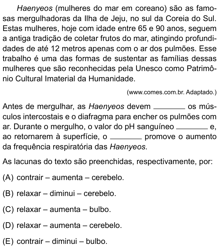 Questão 65 no caderno Conhecimentos Gerais da UNESP 2025