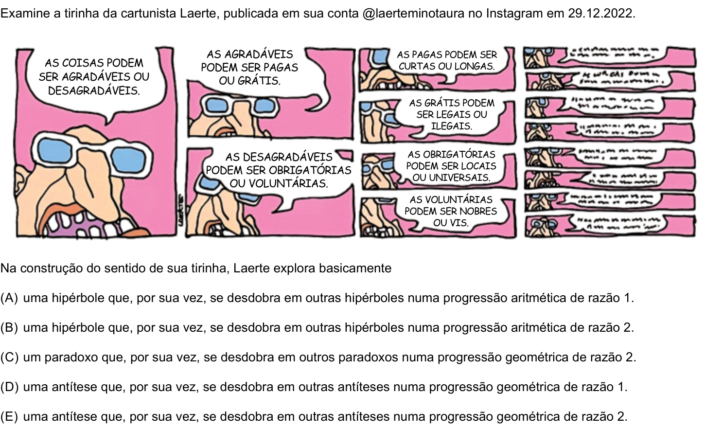 Questão 6 no caderno Conhecimentos Gerais da UNESP 2026