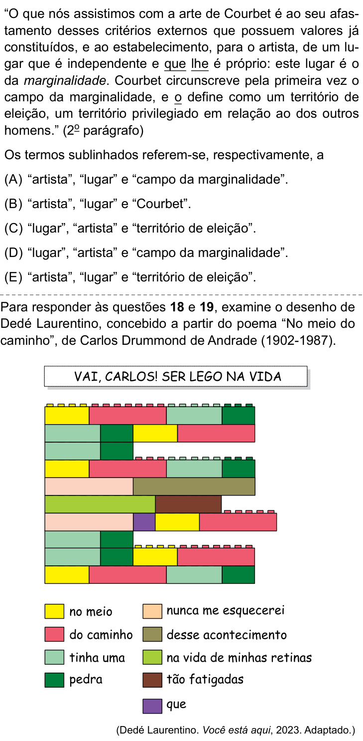 Questão 17 no caderno Conhecimentos Gerais da UNESP 2026
