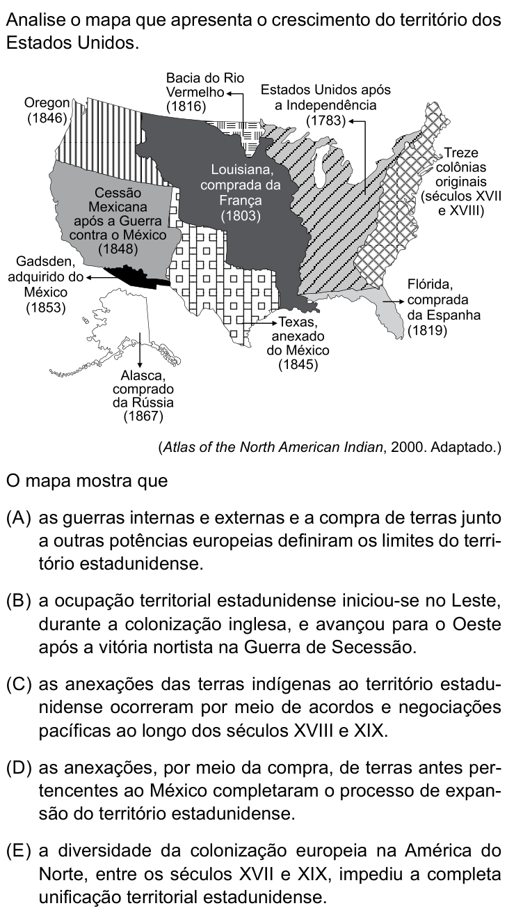Questão 37 no caderno Conhecimentos Gerais da UNESP 2026