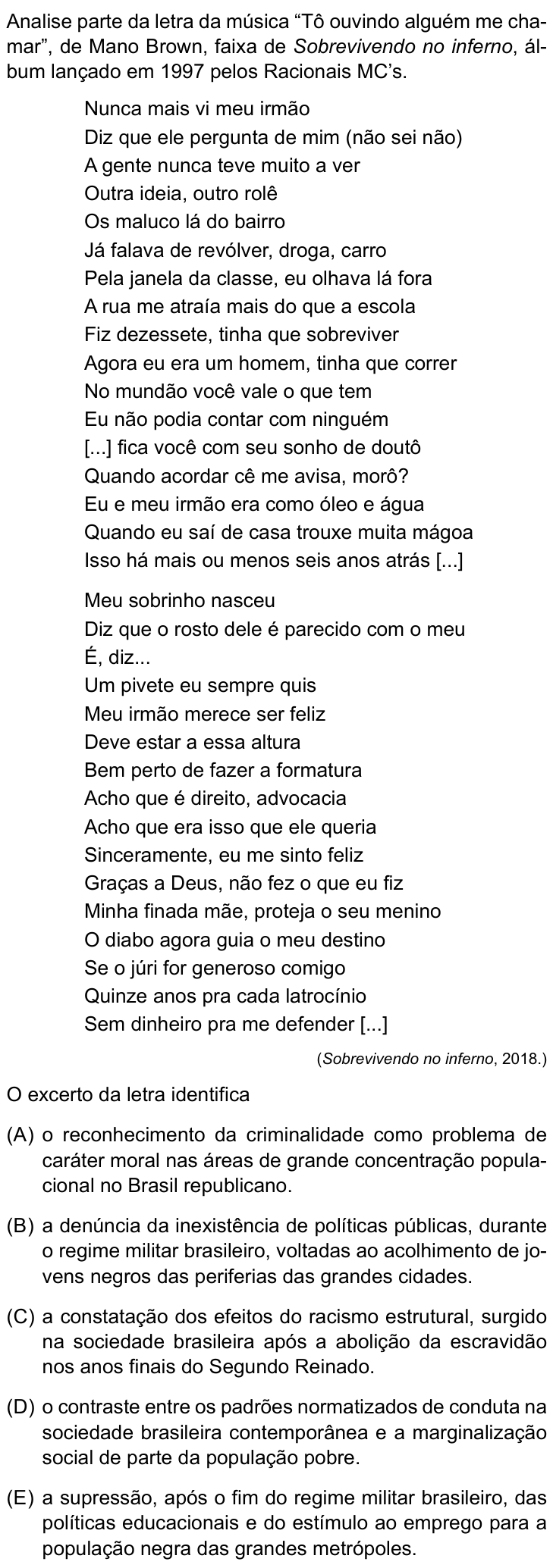 Questão 41 no caderno Conhecimentos Gerais da UNESP 2026
