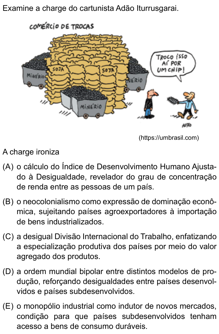 Questão 44 no caderno Conhecimentos Gerais da UNESP 2026