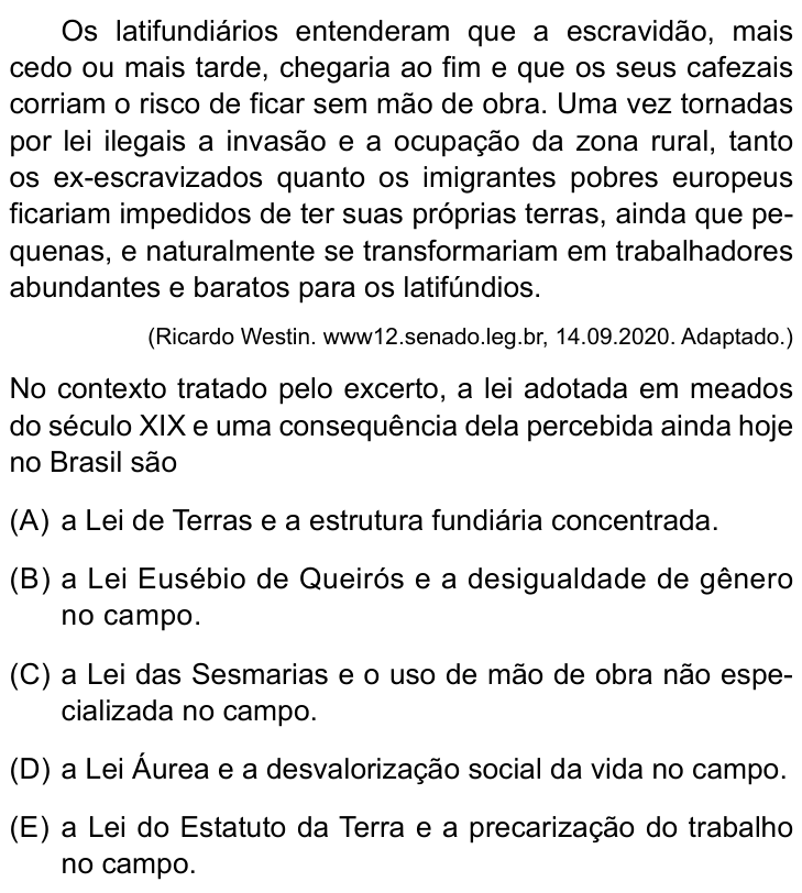 Questão 46 no caderno Conhecimentos Gerais da UNESP 2026