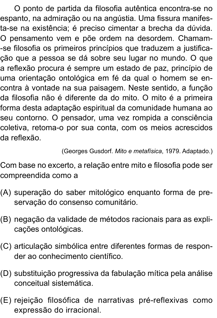 Questão 55 no caderno Conhecimentos Gerais da UNESP 2026