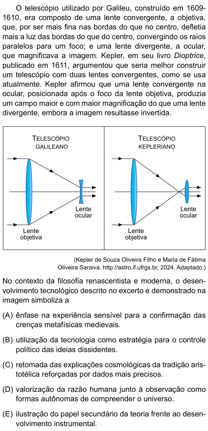 Questão 58 no caderno Conhecimentos Gerais da UNESP 2026