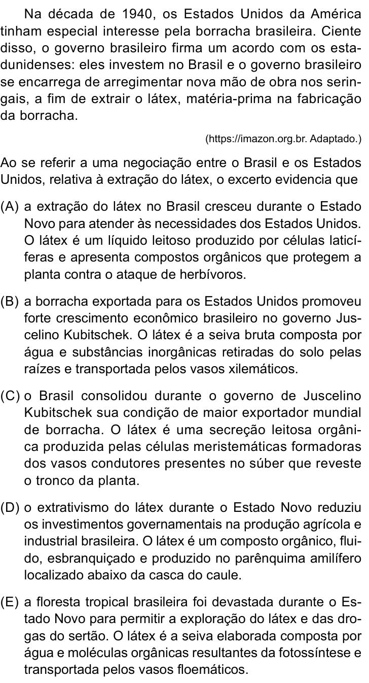 Questão 67 no caderno Conhecimentos Gerais da UNESP 2026