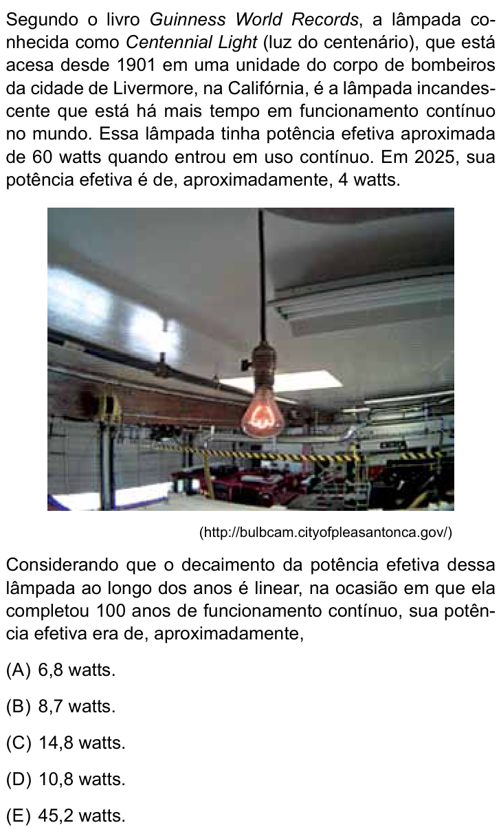 Questão 84 no caderno Conhecimentos Gerais da UNESP 2026