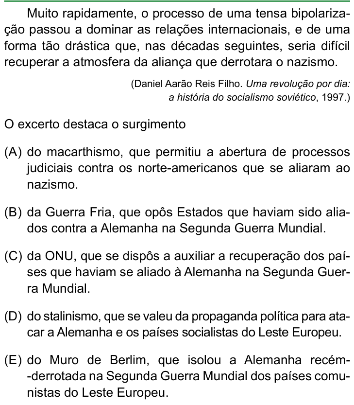 Questão 28 no caderno Conhecimentos Gerais da FAMERP 2023