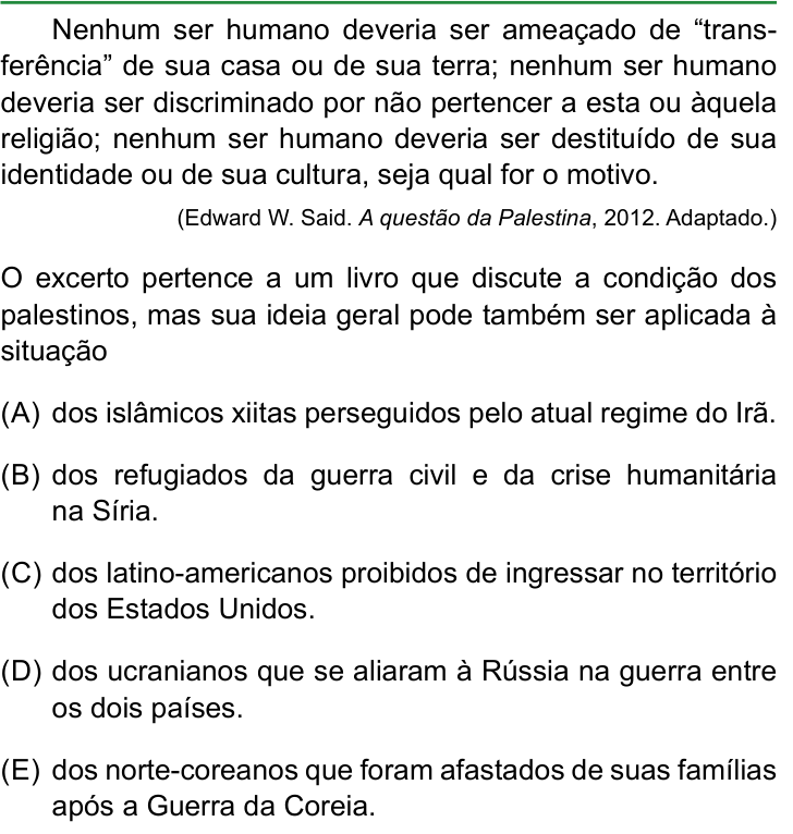 Questão 30 no caderno Conhecimentos Gerais da FAMERP 2023