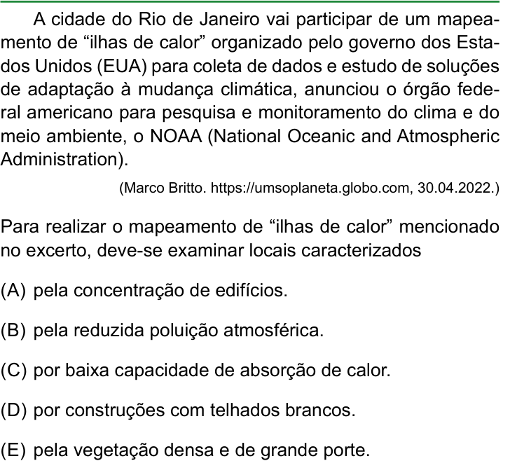 Questão 38 no caderno Conhecimentos Gerais da FAMERP 2023