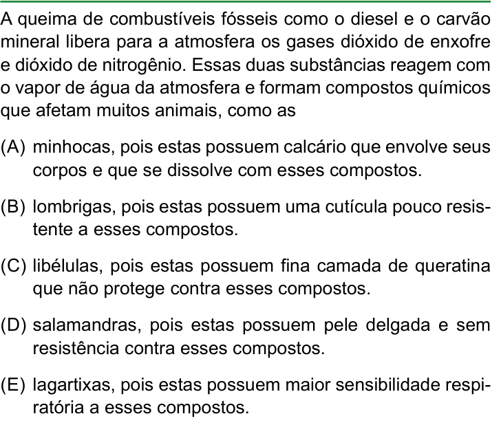 Questão 42 no caderno Conhecimentos Gerais da FAMERP 2023