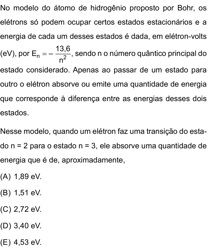 Questão 70 no caderno Conhecimentos Gerais da FAMERP 2023