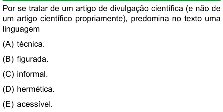 Questão 2 no caderno Conhecimentos Gerais da FAMERP 2024