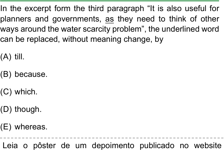 Questão 16 no caderno Conhecimentos Gerais da FAMERP 2024