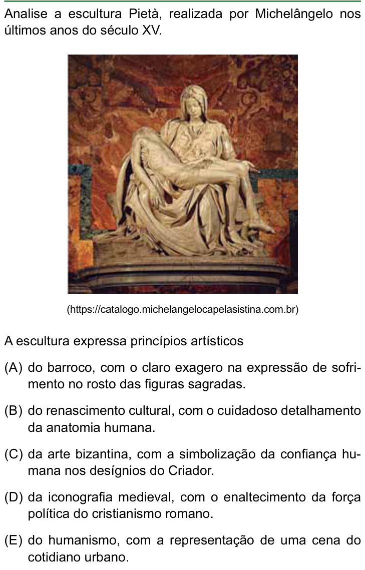 Questão 22 no caderno Conhecimentos Gerais da FAMERP 2024