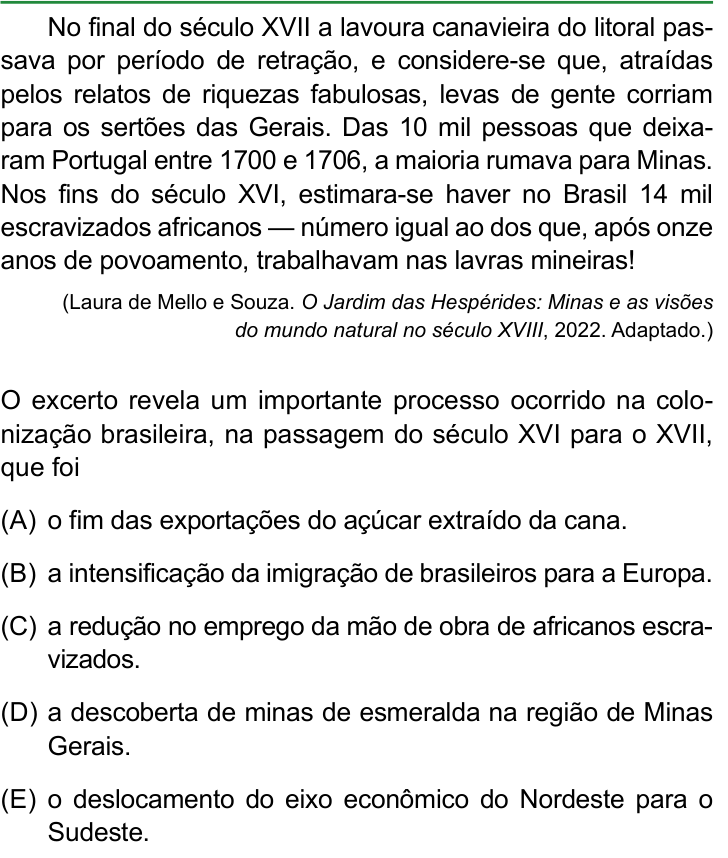 Questão 23 no caderno Conhecimentos Gerais da FAMERP 2024