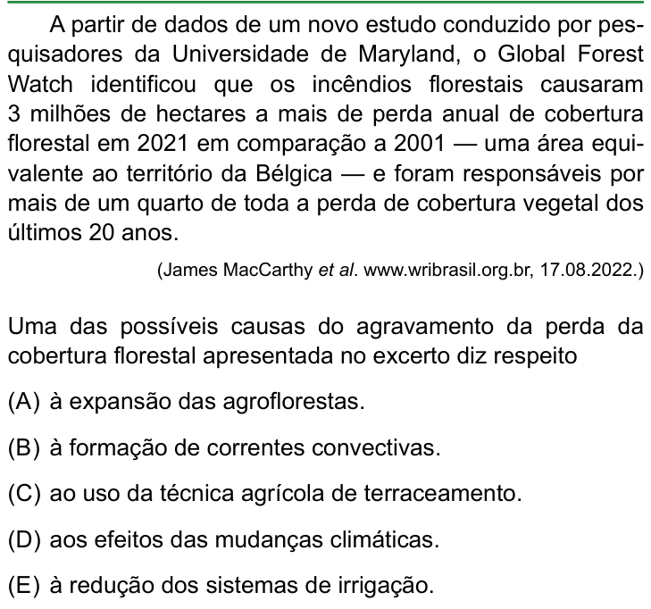 Questão 36 no caderno Conhecimentos Gerais da FAMERP 2024