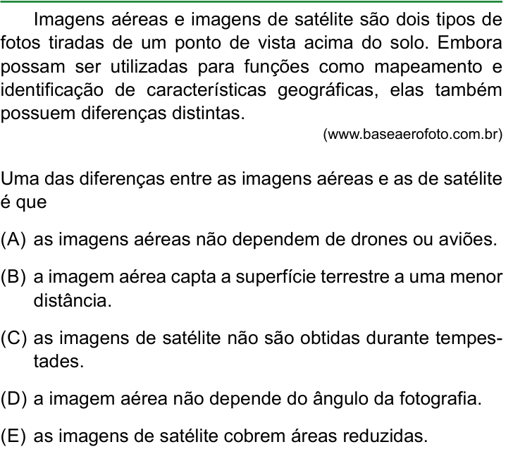 Questão 39 no caderno Conhecimentos Gerais da FAMERP 2024