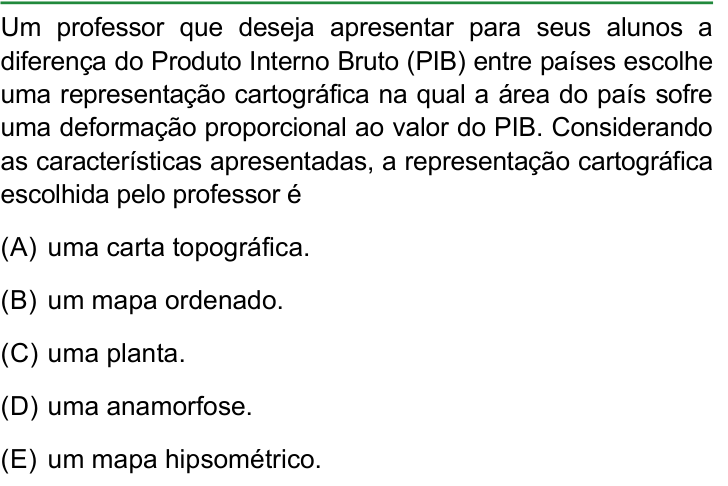 Questão 40 no caderno Conhecimentos Gerais da FAMERP 2024