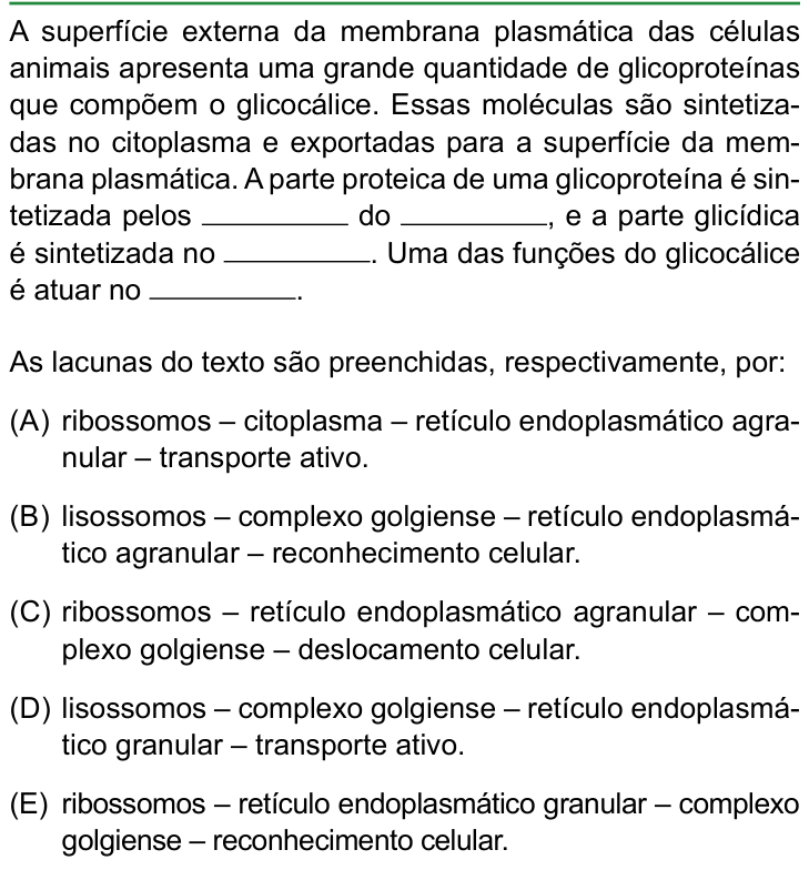 Questão 42 no caderno Conhecimentos Gerais da FAMERP 2024