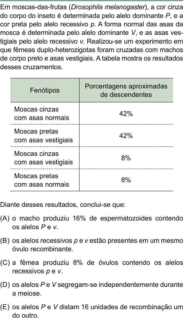 Questão 48 no caderno Conhecimentos Gerais da FAMERP 2024