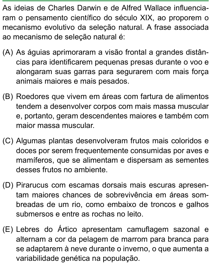 Questão 50 no caderno Conhecimentos Gerais da FAMERP 2024